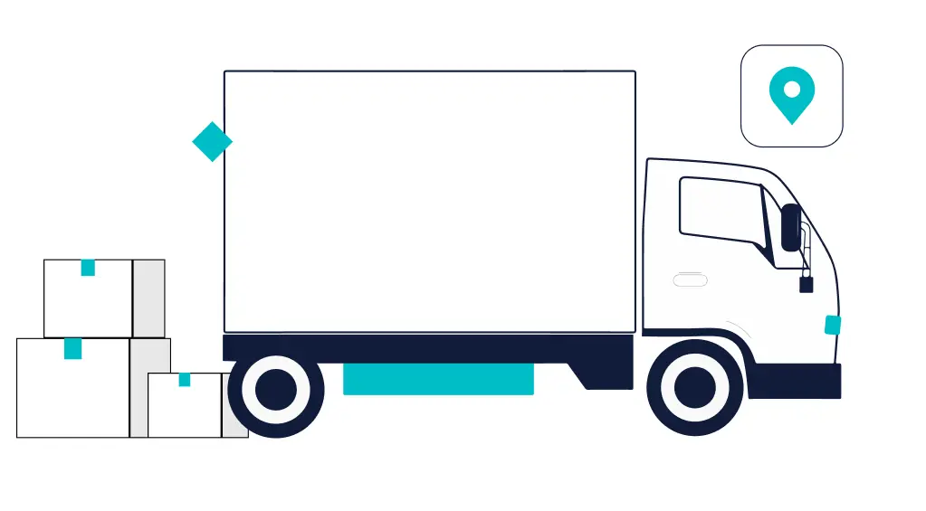 Ilustração de um caminhão 